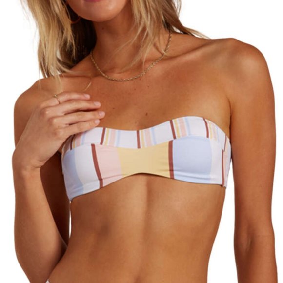 Billabong Other - Billabong Feeling Sunny Striped Bandeau Bikini Top